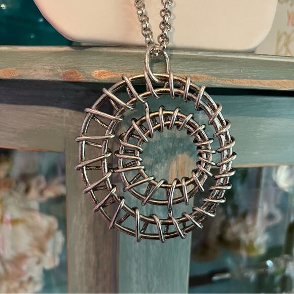 Karine Sultan Silver Tone Pendant Necklace NEW - Picture 6 of 11